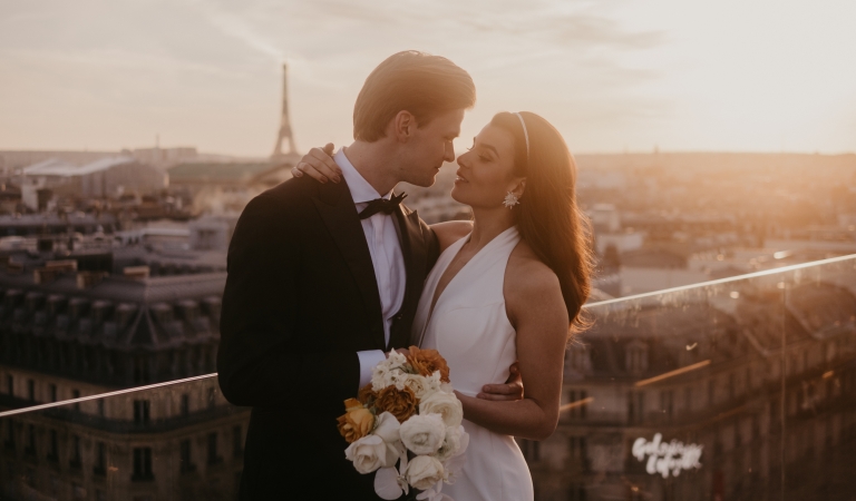 Bruidspaar in Parijs