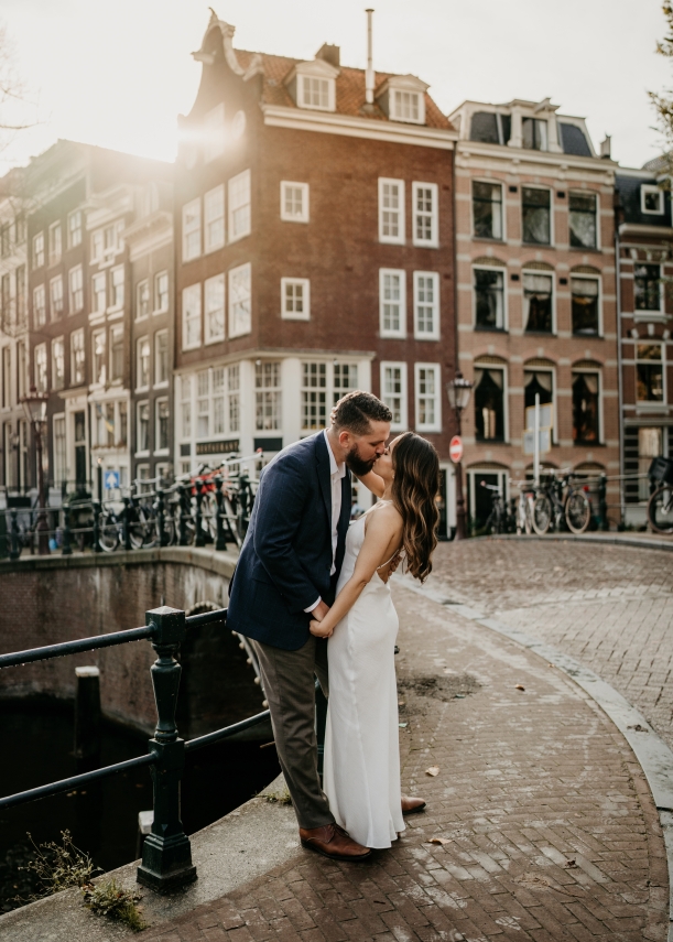 Bruidspaar in Amsterdam